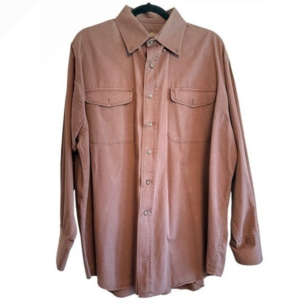 Walls Authentic Ranch Wear Shirt Men's XL Brown Long Sleeve